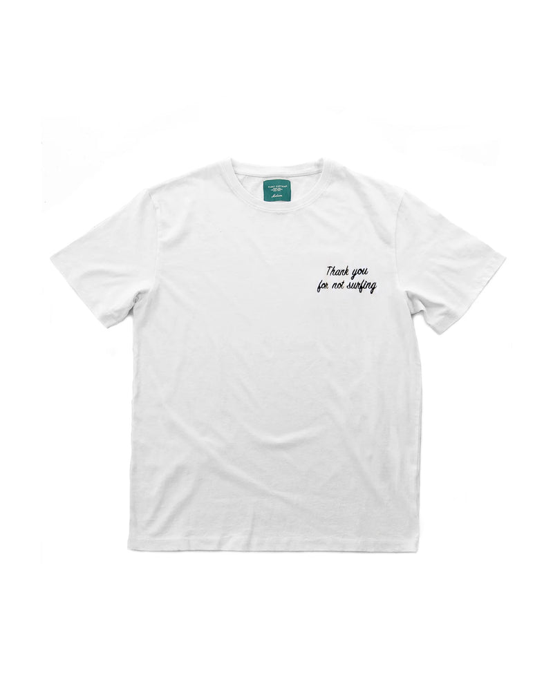 Thank you for not surfing embroidered tee